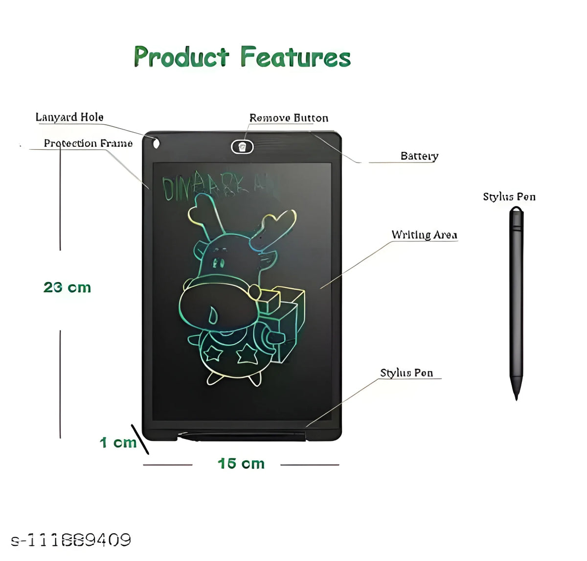 8.5-Inch Portable LCD Writing Tablet & Digital Doodle Pad for Kids