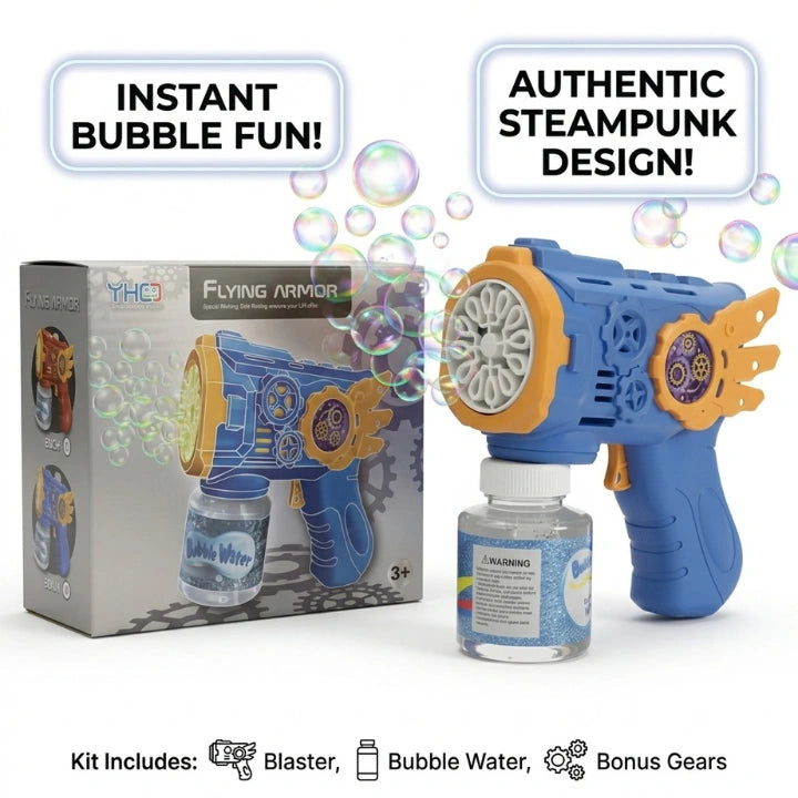 Automatic Steampunk Bubble Blaster – Endless Bubble Fun for Kids!