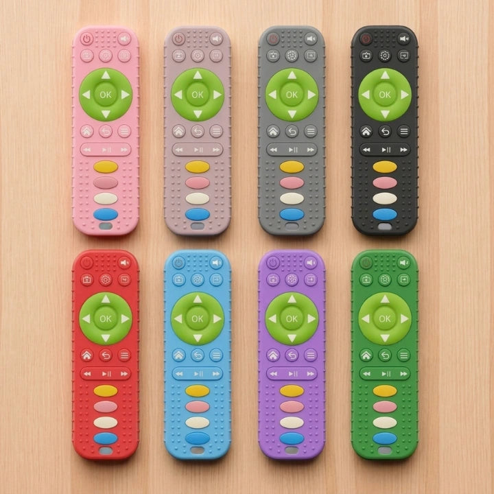 Safe & Soft Baby Remote Teething Toy – Sore Gum Relief for Little Ones!