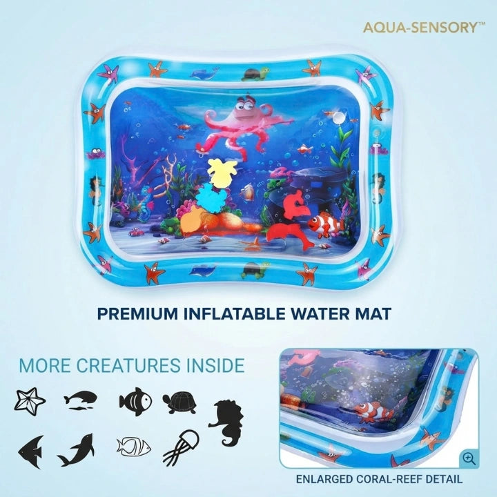 Premium Baby Inflatable Water Mat for Sensory Development & Fun Tummy Time