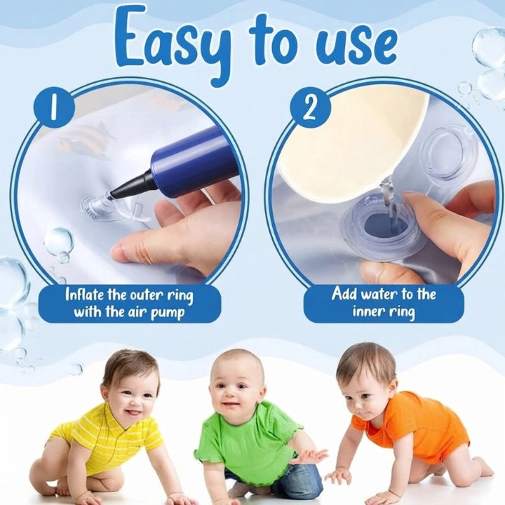 Premium Baby Inflatable Water Mat for Sensory Development & Fun Tummy Time