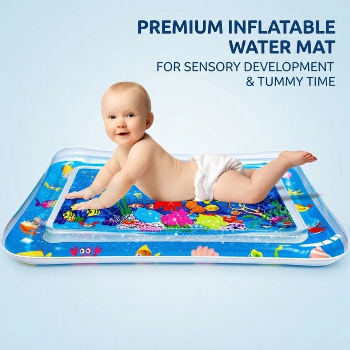 Premium Baby Inflatable Water Mat for Sensory Development & Fun Tummy Time