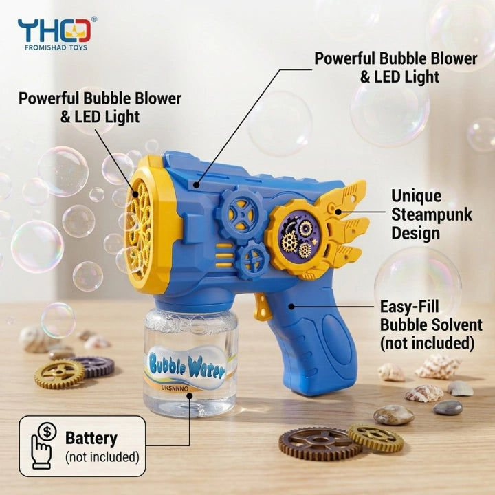 Automatic Steampunk Bubble Blaster – Endless Bubble Fun for Kids!